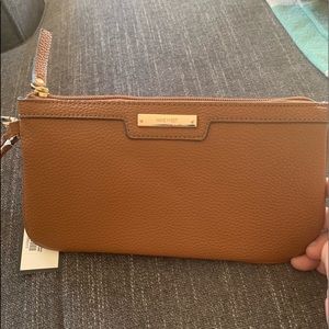 Nine West Brown Leather Wristlet